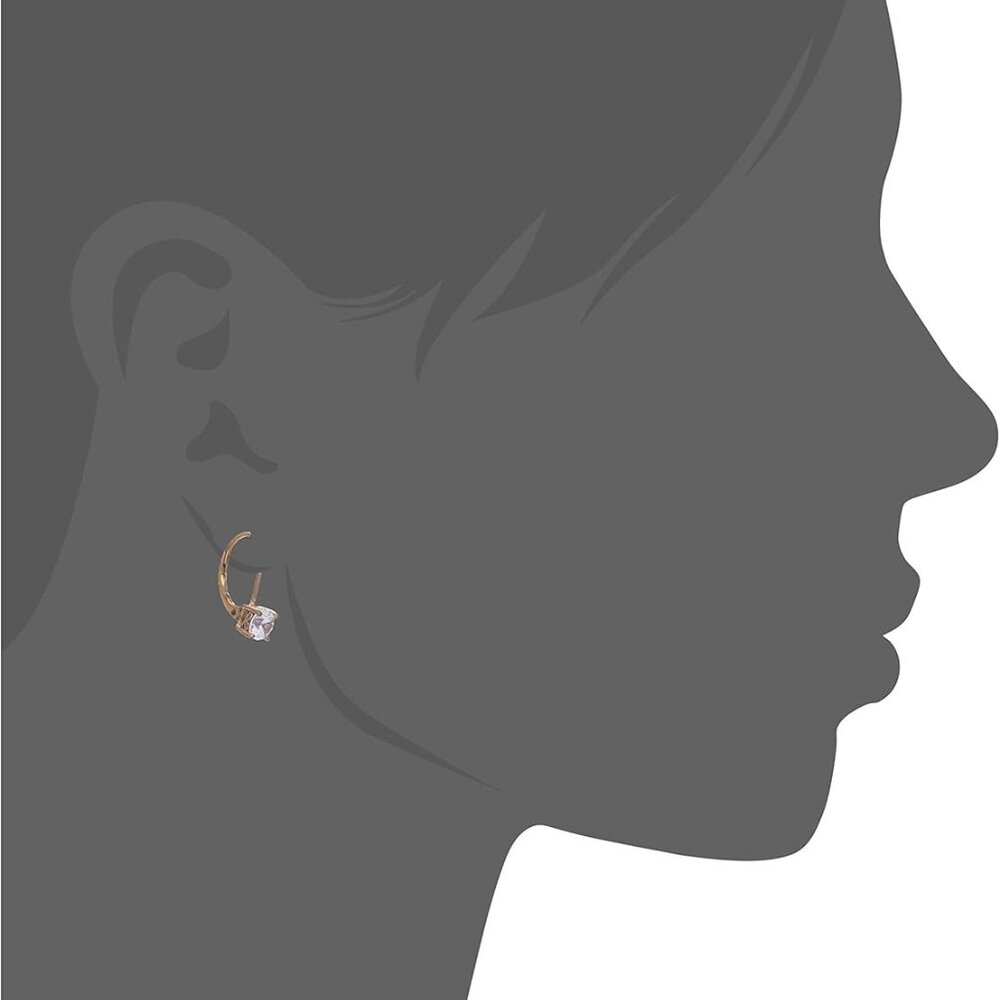 Platinum-Plated Infinite Elements Zirconia Leverback Earrings - Picture 2 of 2